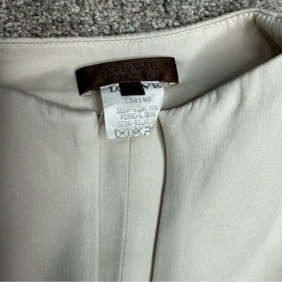 Loewe 100% Silk sleeveless blouse tank cream ivory sz 40 10 Large luxury Rare - Picture 5 of 14